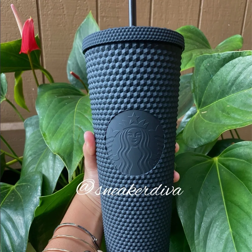 ❌LAST ONE🖤Starbucks studded‎ Matte black tumbler New …